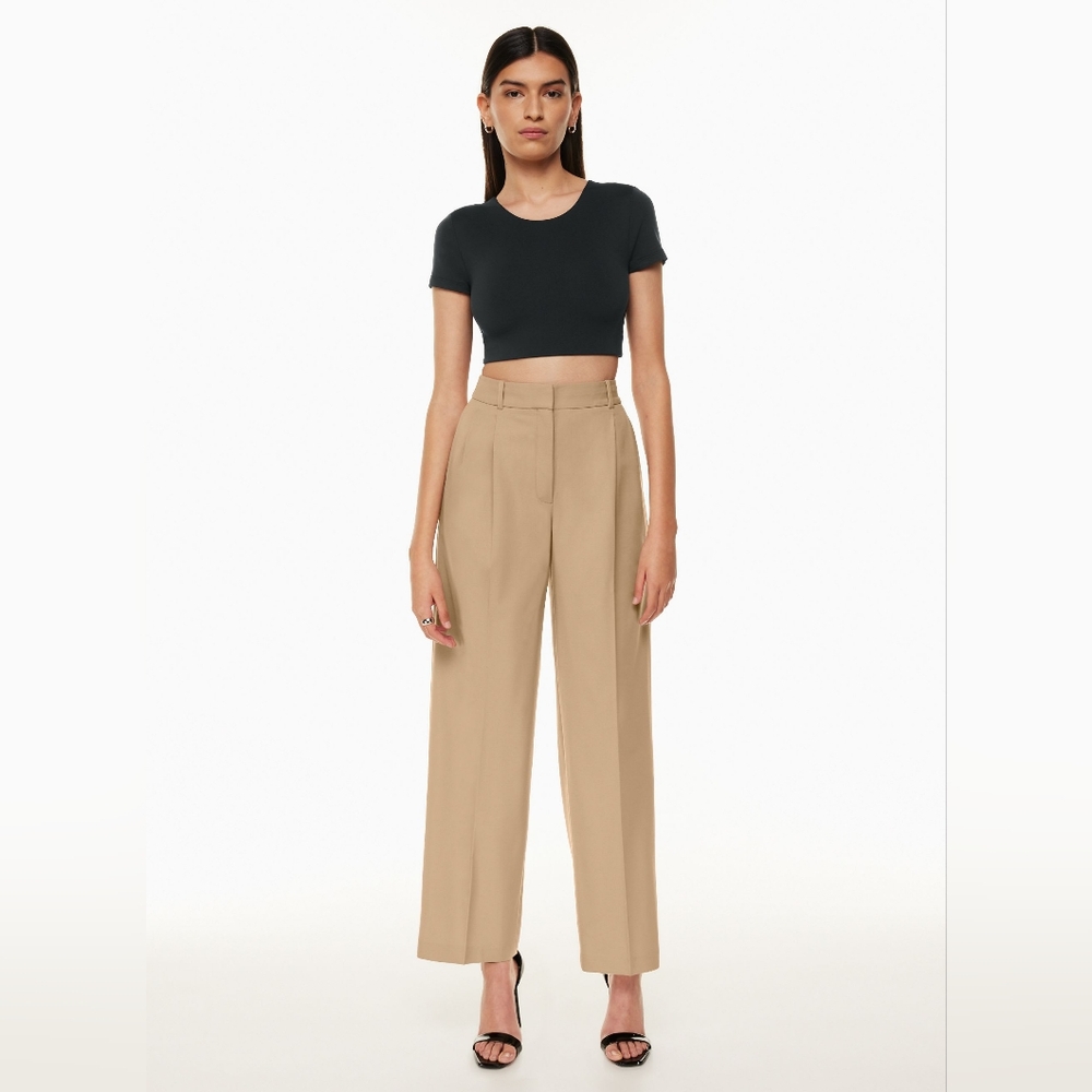aritzia x Babaton pleated pant crop 26"